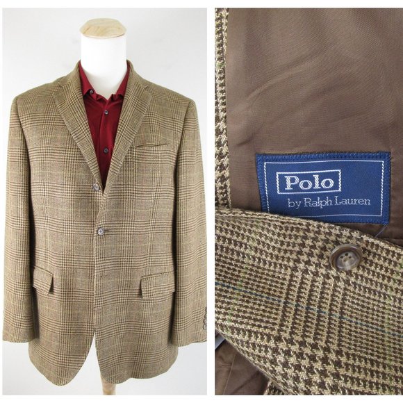 Polo RalphLauren Corneliani Brown Plaid Sport Coat